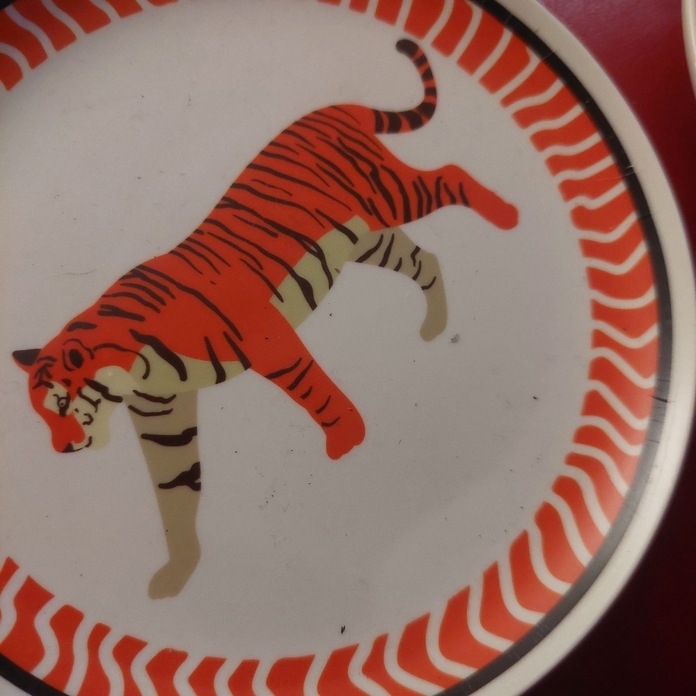 Animal Print Coasters Set TRINKET TRAYS Safari 2 Pcs NEW - Picture 2 of 3